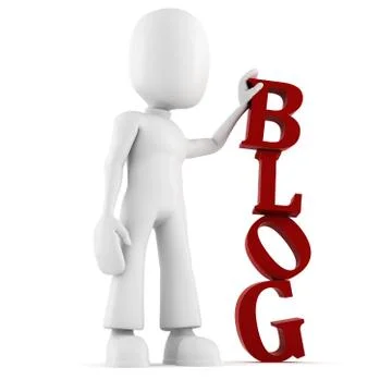 3d man, with information text, on white background Stock Illustration