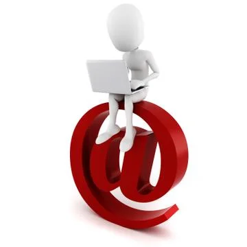 3d man internet concept Stock Illustration