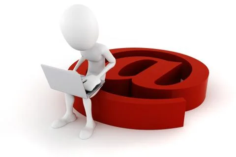 3d man internet concept Stock Illustration