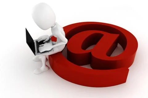 3d man internet concept Stock Illustration