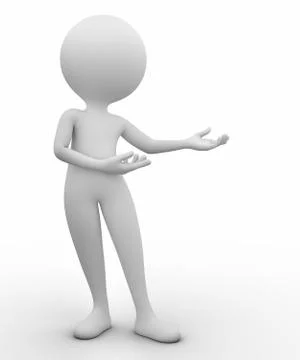 3D man invites Stock Illustration