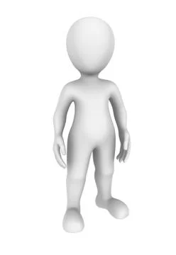 3d man isolated on white background Stock Illustration