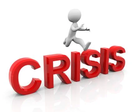 3d man jumping Stock Illustration