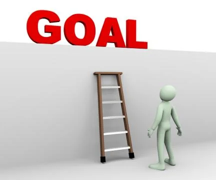 3d man looking at goal 스톡 일러스트