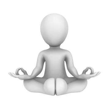 3d man in lotus pose. 3d illustration. Stock Illustration