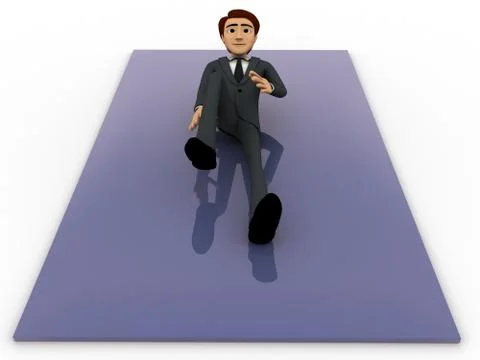 3d man lying and exercising concept Stock Illustration
