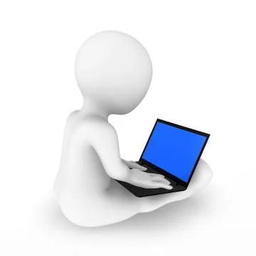 3d man with notebook. 3d illustration. Stock Illustration