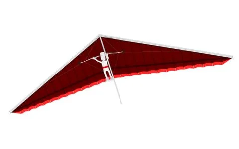 3D man paragliding Stock Illustration