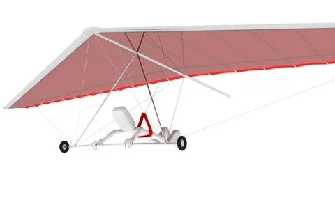 3D man paragliding Illustrazione stock
