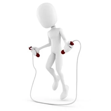 3d man playing, having a good time Stock Illustration