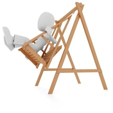 3d man; playing Stock Illustration