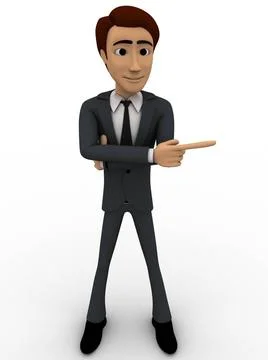 3d man pointing in one direction concept 3d man pointing in one direction ... 写真素材