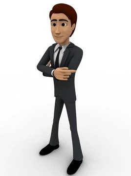 3d man pointing in one direction concept 3d man pointing in one direction ... 写真素材