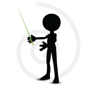 3d man in pointing pose Stock Illustration