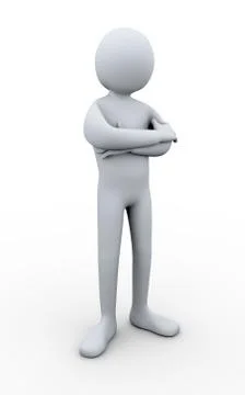 3d man posing Stock Illustration