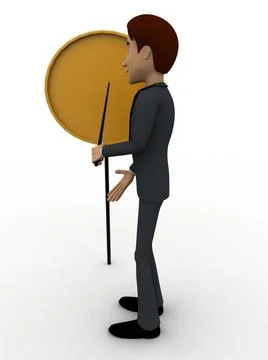 3d man present on sing board concept 3d man present on sing board concept ... Stock Photos