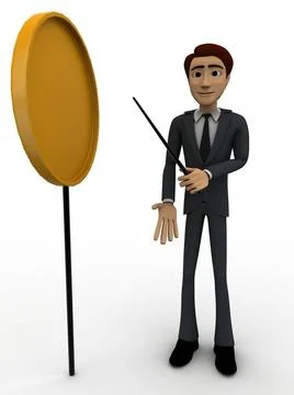 3d man present on sing board concept 3d man present on sing board concept ... Stock Photos