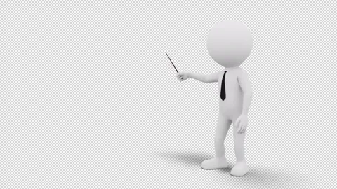 3D Man Presentation with transparent (alpha) background Stock Footage 249610714