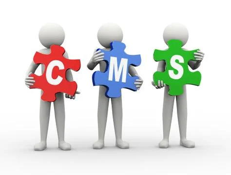 3d man puzzle piece - cms Stock Illustration