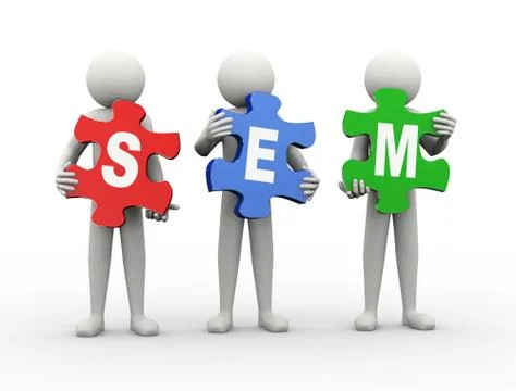 3d man puzzle piece - sem Illustrazione stock