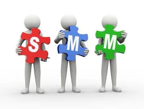 3d man puzzle piece - sem Stock Illustration