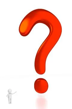 3D Man - Question Stock Illustration