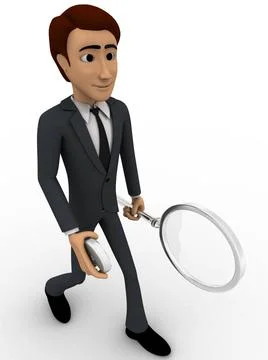 3d man with question mark and magnifying glass concept 3d man with questio... Stock Photos