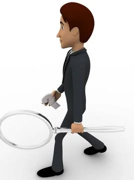 3d man with question mark and magnifying glass concept 3d man with questio... Stock Photos