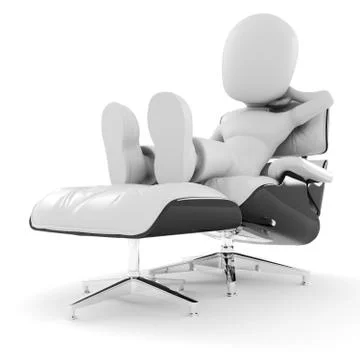 3d man relaxing Illustrazione stock