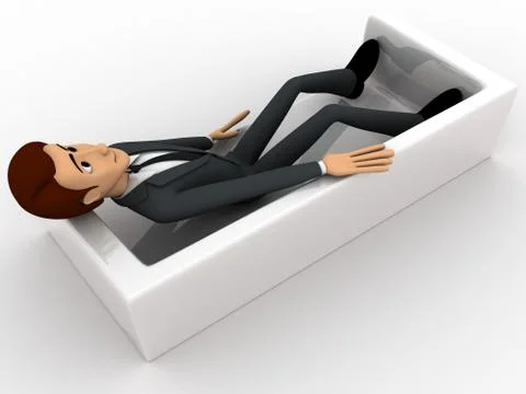 3d man resting on sofa concept Stock Illustration