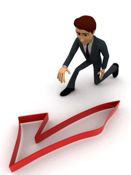 3d man with right symbol concept Stock Illustration