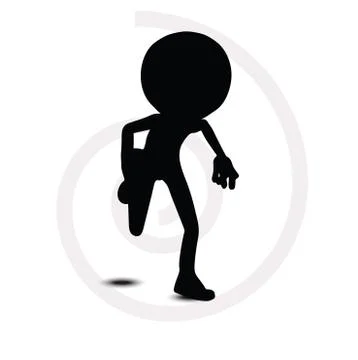 3d man in running pose Stock Illustration
