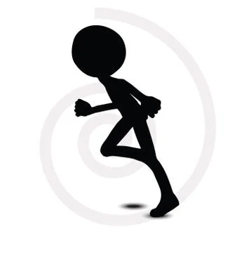 3d man in running pose Stock Illustration