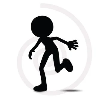 3d man in running pose Stock Illustration