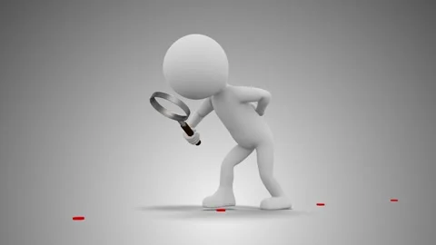 3D Man Searching For Clues in a loop Stock Footage 249613894