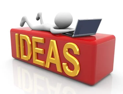 3d man searching for ideas Stock Illustration