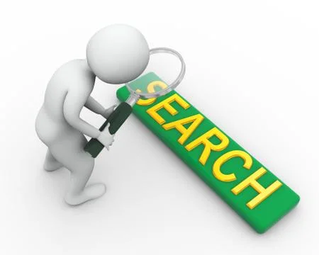 3d man searching Stock Illustration