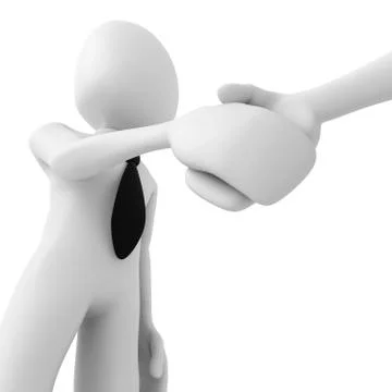 3d man shaking hands Stock Illustration