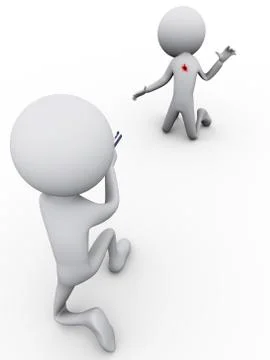 3d man shooting Stock Illustration