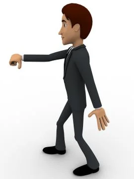 3d man showing thumbs down concept Stock Illustration