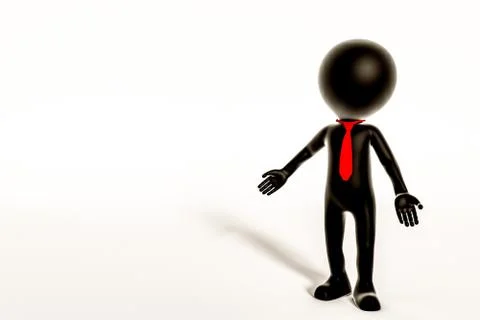 3d man silhouette Stock Illustration