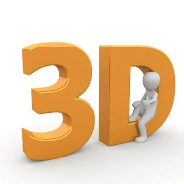 3d man sitting Stock Illustration