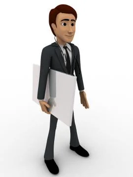 3d man with stethoscope concept Stock Illustration