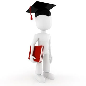 3d man student Stock Illustration