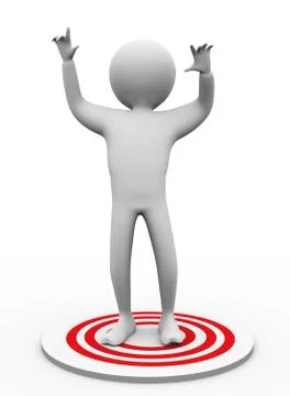 3d man target Stock Illustration