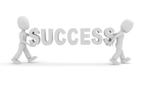 3d man, teamwork. Stock Illustration