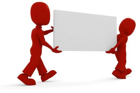 3d man, teamwork. Stock Illustration