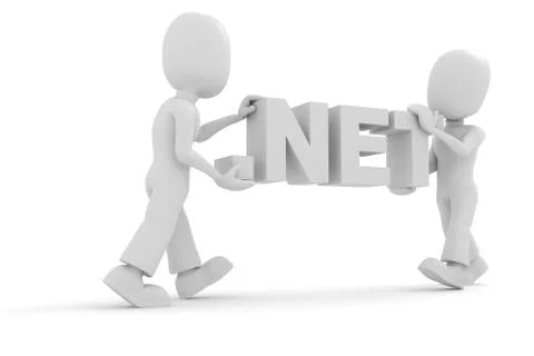 3d man, teamwork. Stock Illustration