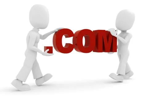 3d man, teamwork. Stock Illustration