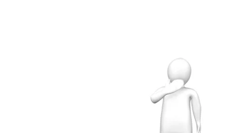 3d man thinking about business Stock Footage 8658406